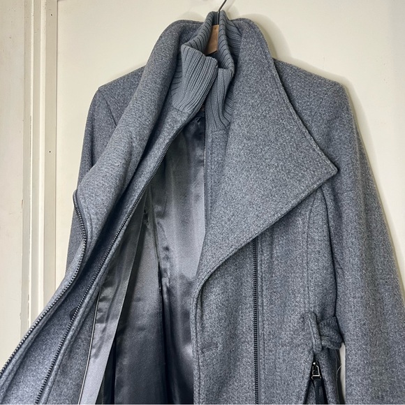 Calvin Klein L Charcoal Belted Coat - Picture 9 of 12